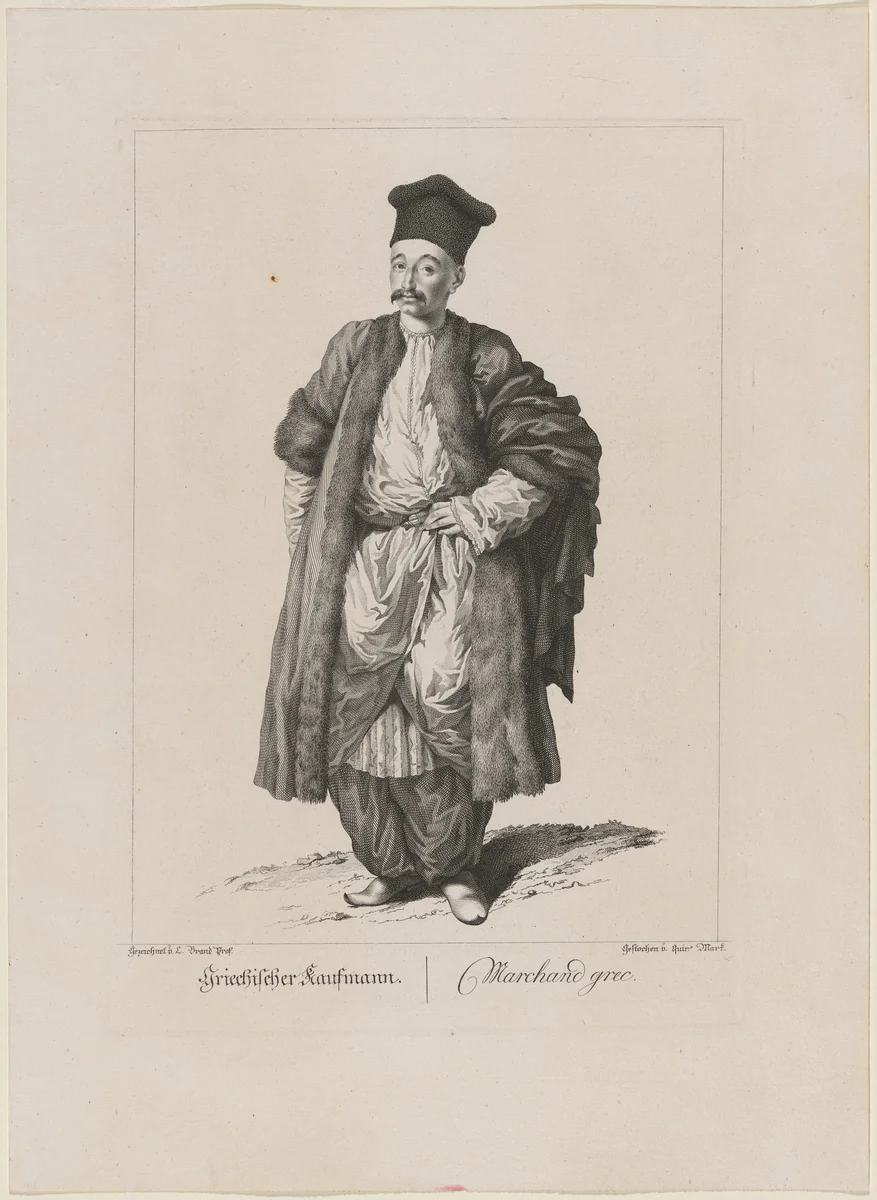 Griechischer Kaufman (Greek Merchant) by Johann Christian Brand, print, 1775