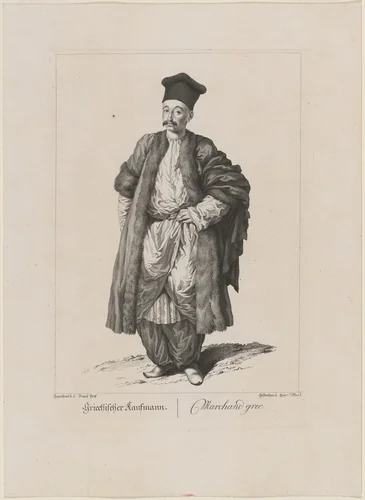 Griechischer Kaufman (Greek Merchant) by Johann Christian Brand, print, 1775