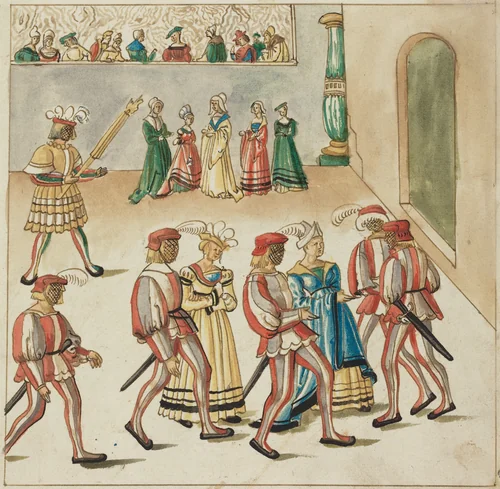 Masquerade by German 16th Century, drawing, 1515