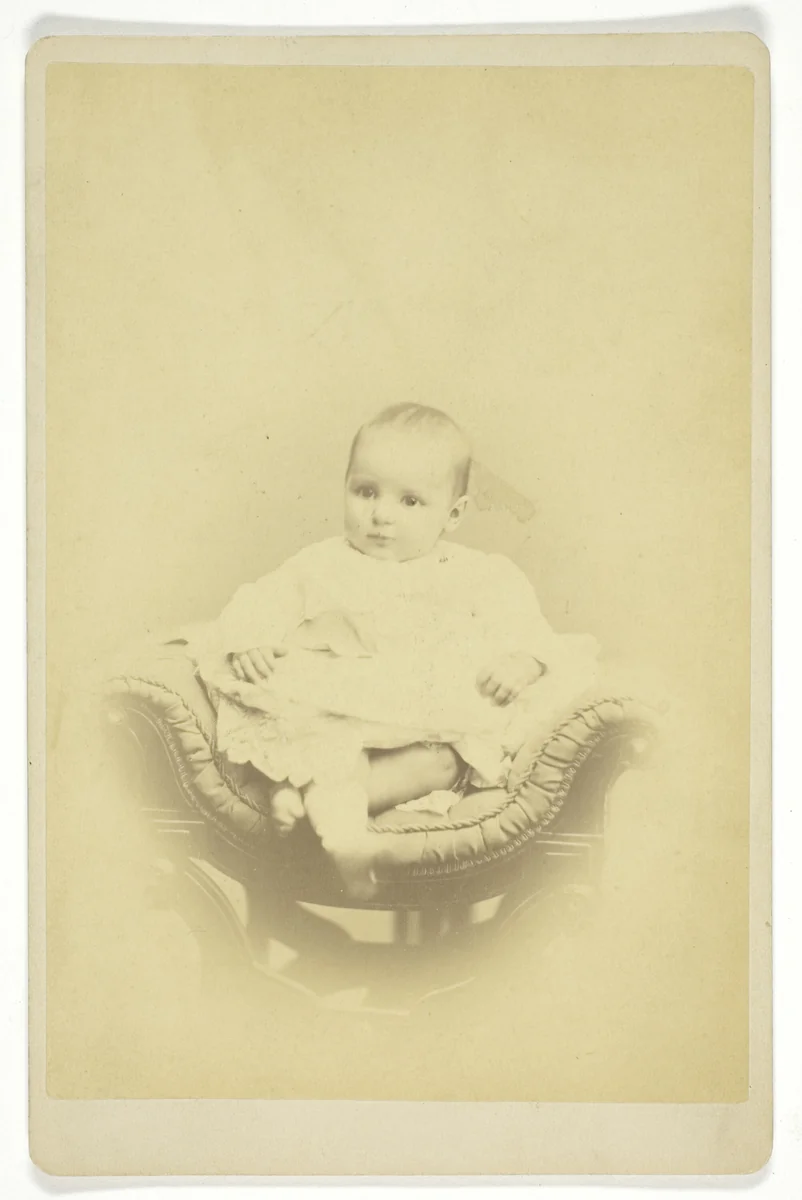 Untitled (Portrait of Seated Infant) by S. A. Thomas, photograph, 1850-1899