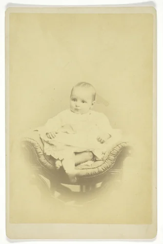 Untitled (Portrait of Seated Infant) by S. A. Thomas, photograph, 1850-1899