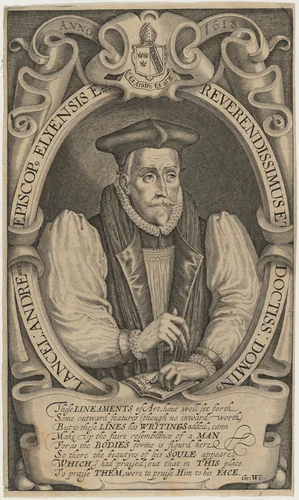 Lancelot Andrewes, Bishop of Winchester by Simon van de Passe, print, 1618