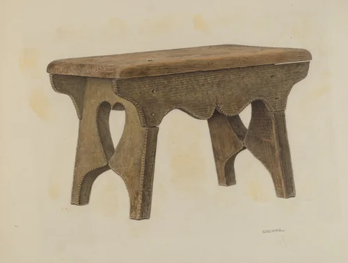 Cricket (Foot Stool) by Dan Ziger, index of american design, 1941