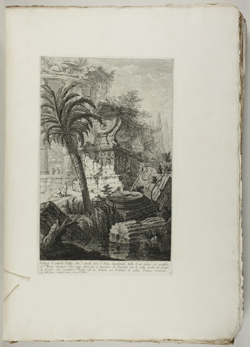 Opere Varie di Architetura; Raccolta di Alcuni Disegni del Barberi da Cento detto Il Guercino by Giovanni Battista Piranesi, print, 1750