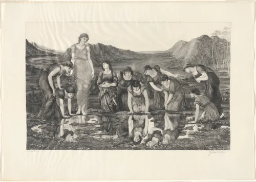 The Mirror of Venus by Félix-Stanislaus Jasinski, print, 1896