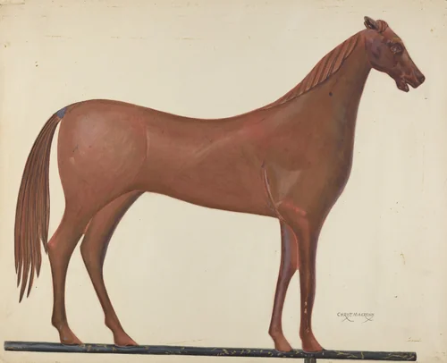 Horse Weather Vane by Chris Makrenos, index of american design, 1937