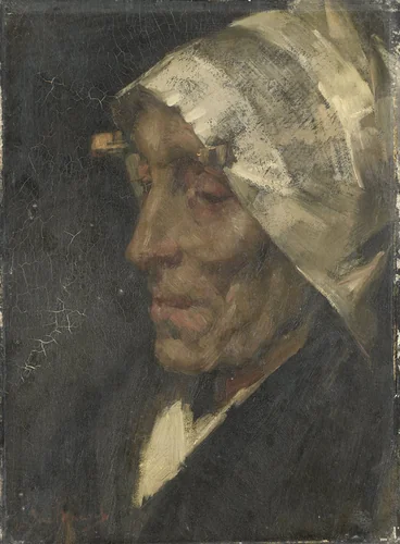 Vissersvrouw by Marinus van der Maarel, painting, 1880-1900