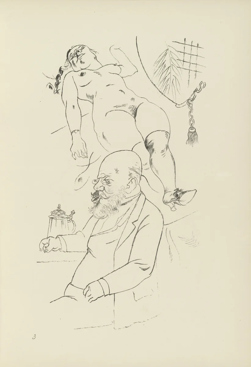 Aus der Jugendzeit (plate, folio 5) from Ecce Homo by George Grosz, illustrated book, 1922