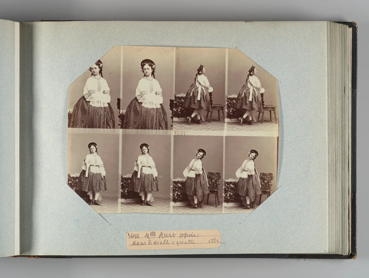 Mlle Rust dans le Diable à quatre by André Adolphe-Eugène Disdéri, photograph, 1862