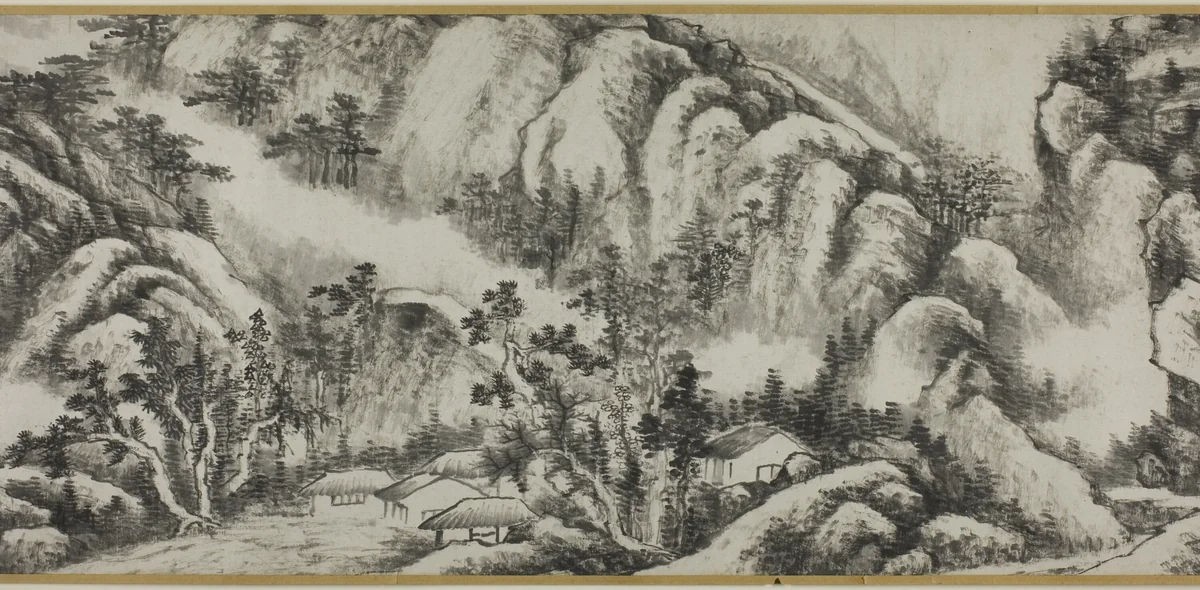Landscape by Gong Xian (龔賢), drawing, 1644-1689
