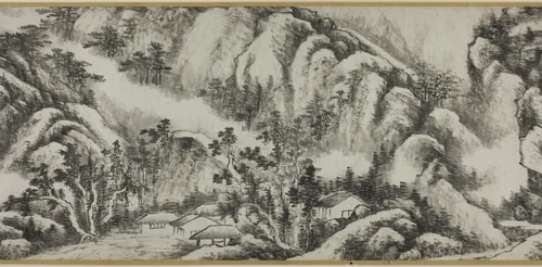 Landscape by Gong Xian (龔賢), drawing, 1644-1689