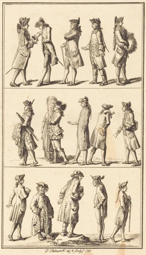 Servants by Daniel Nikolaus Chodowiecki, print, 1780