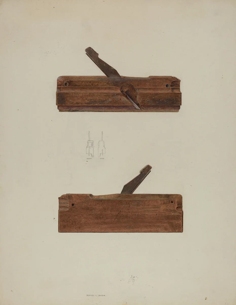 Rabbet Plane by Samuel Faigin, index of american design, 1937