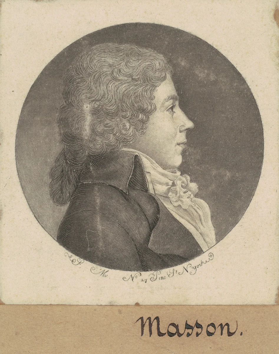 François Désiré Masson by Charles B. J. Févret de Saint-Mémin, print, 1797-1798
