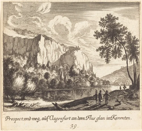 Mountain View, Clagenfurt by Melchior Küsel; Johann Wilhelm Baur, print, 1681