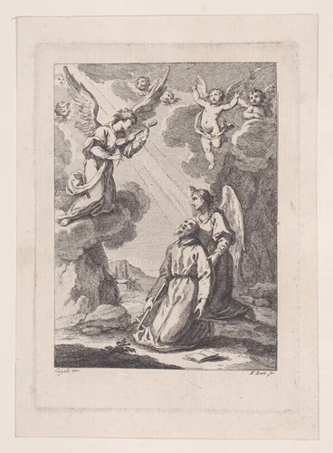 St. Francis of Assisi by Francesco Bartolozzi, print, 1763