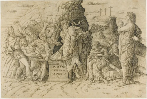 The Entombment by Andrea Mantegna, print, 1465-1475