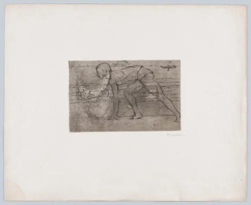 The Athlete by Umberto Boccioni, print, 1907