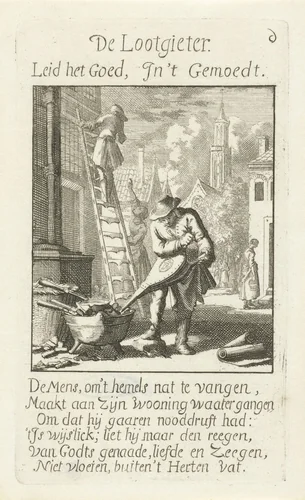 Loodgieter by Jan Luyken, print, 1694