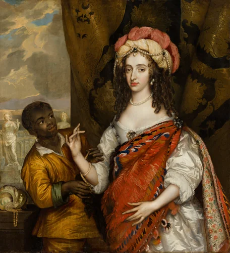 Posthumous Portrait of Mary I Stuart (1631- 1660) with a Servant by Adriaen Hanneman, painting, 1664