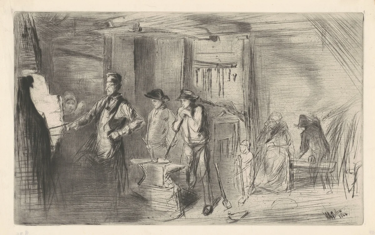 The Forge by James McNeill Whistler, print, 1861
