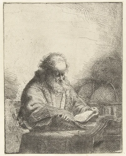 Filosoof by Ferdinand Bol, print, 1642