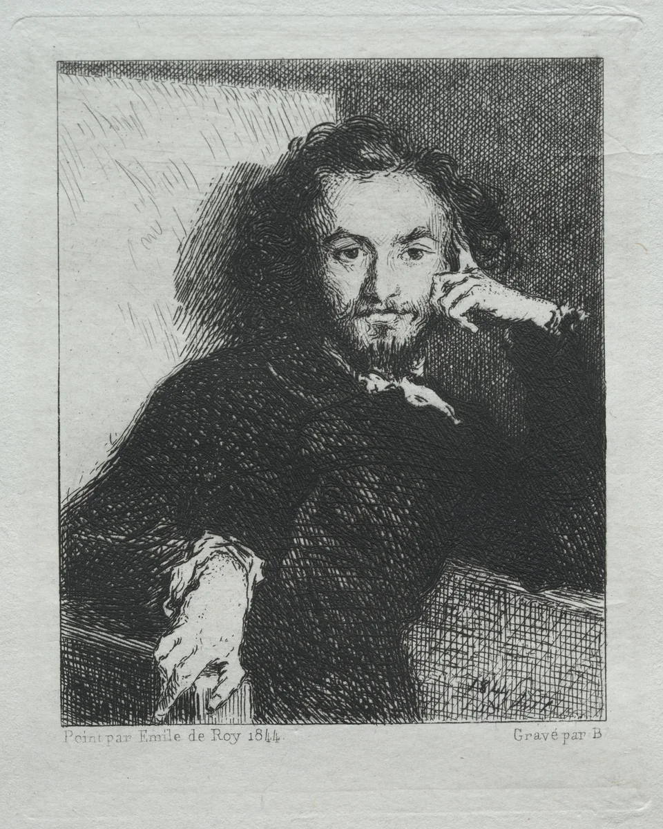Baudelaire, after Emil de Roy by Félix Bracquemond, print, 1869