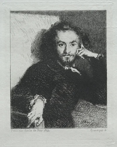 Baudelaire, after Emil de Roy by Félix Bracquemond, print, 1869