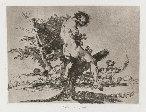 Disasters of War: Pl. 37, This is worse by Francisco de Goya, print, 1810-1813