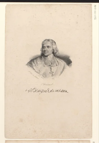 Portret van Jacques-Bénigne Bossuet by anonymous, print, 1818-1842