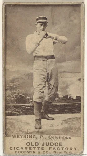 John Weyhing, Pitcher, Cleveland, from the Old Judge series (N172) for Old Judge Cigarettes by Goodwin & Company, photograph, 1888