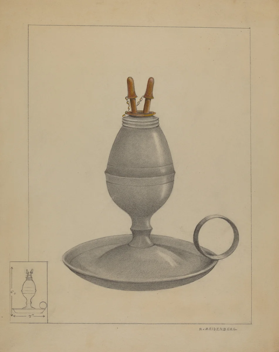 Chamber Lamp by Arthur Zaidenberg, index of american design, 1936