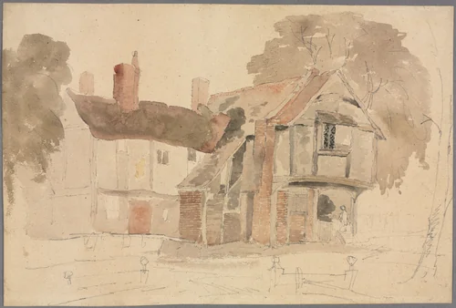 Bray Church Yard by John Varley, drawing, 1807