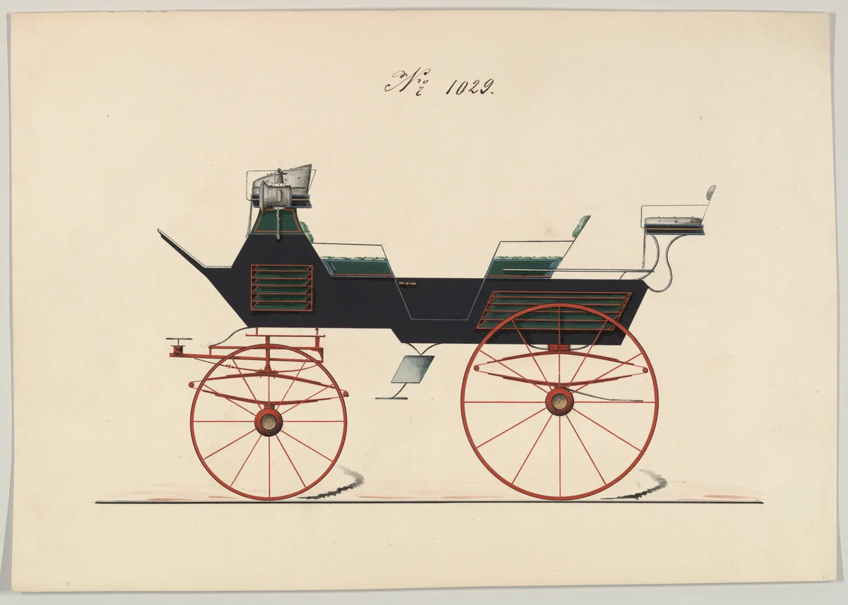 Drag #1029 by Brewster & Co., drawing, 1850-1870