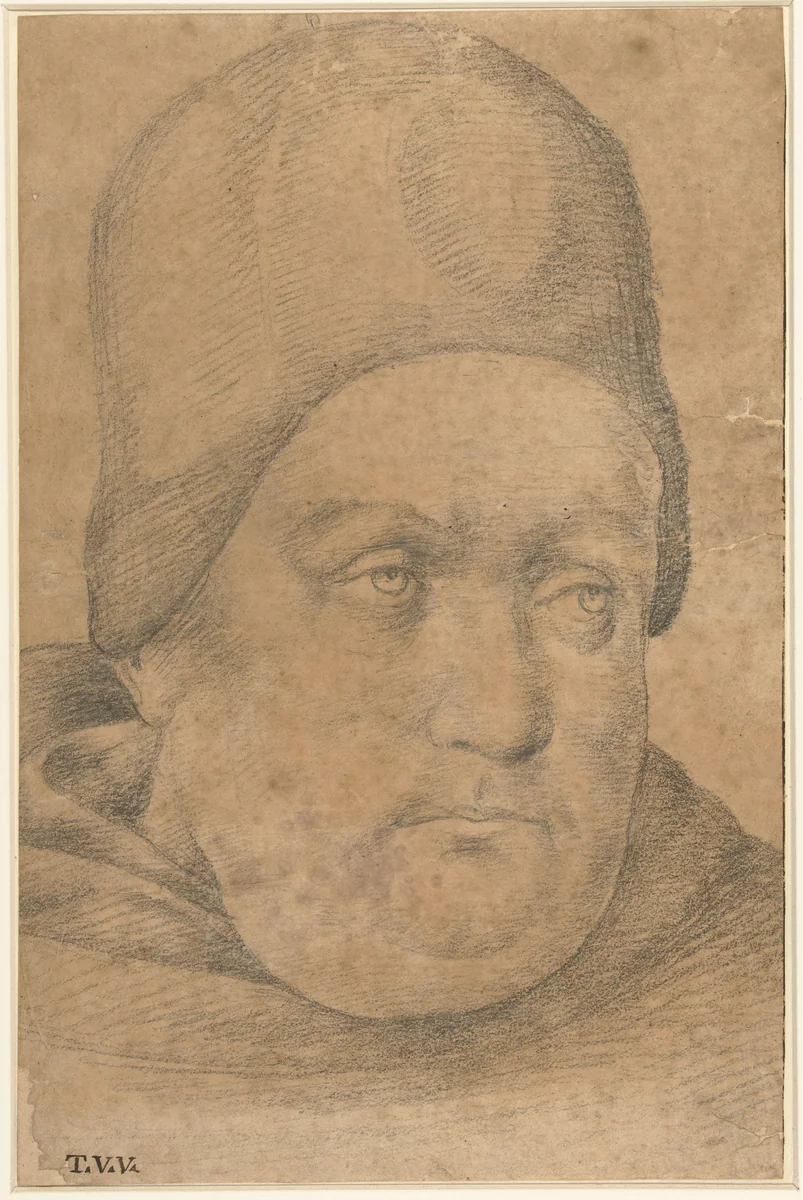 Portret van Thomas van Aquino by Timoteo Viti, drawing, 1480-1523