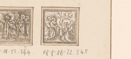 Christus en de overspelige vrouw by anonymous, print, 1590