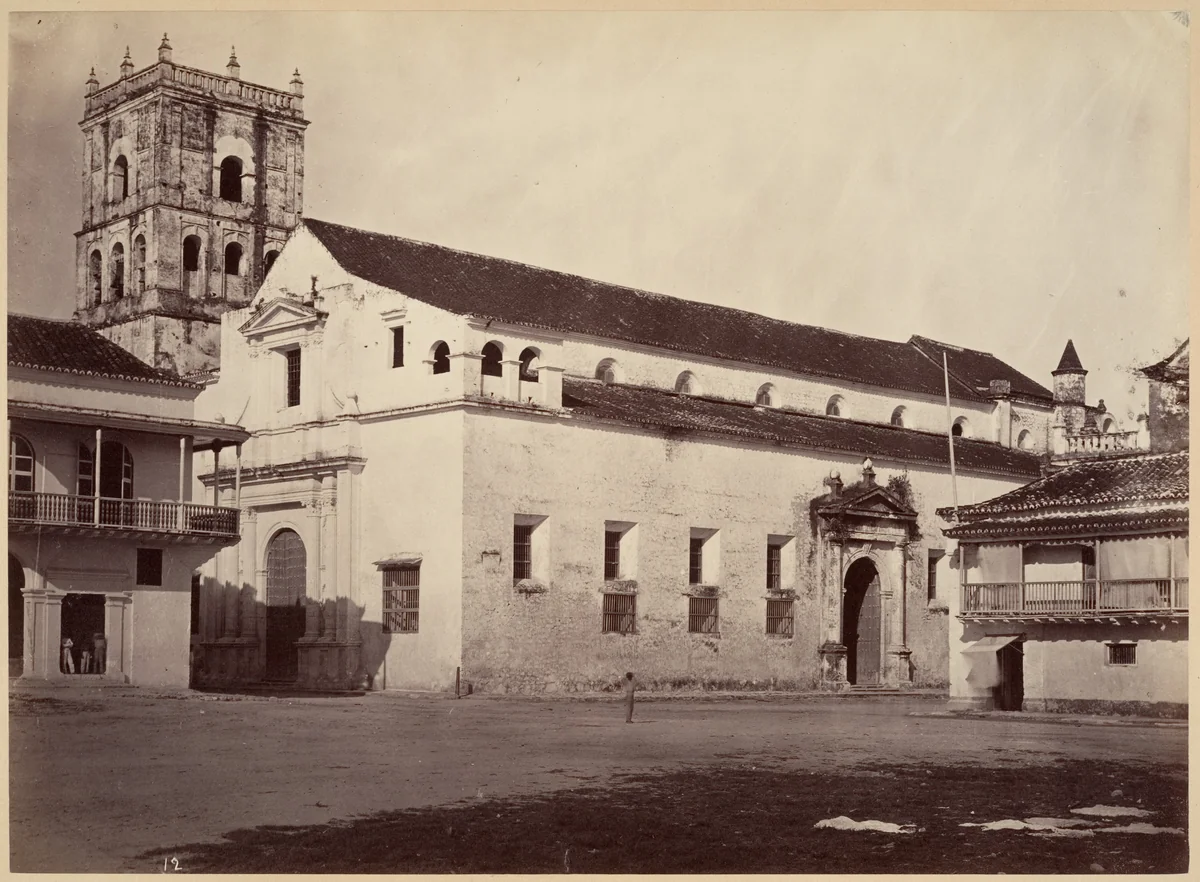 Tropical Scenery, Cathedral, Cartagena by John Moran, photograph, 1871