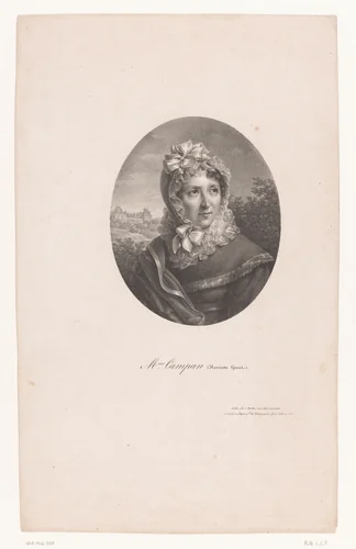 Portret van Jeanne-Louise-Henriette Campan by anonymous, print, 1817-1830