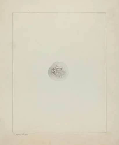 Trademark for Flagon by Carmel Wilson, index of american design, 1938