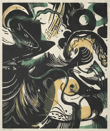 Genesis II by Franz Marc, print, 1914