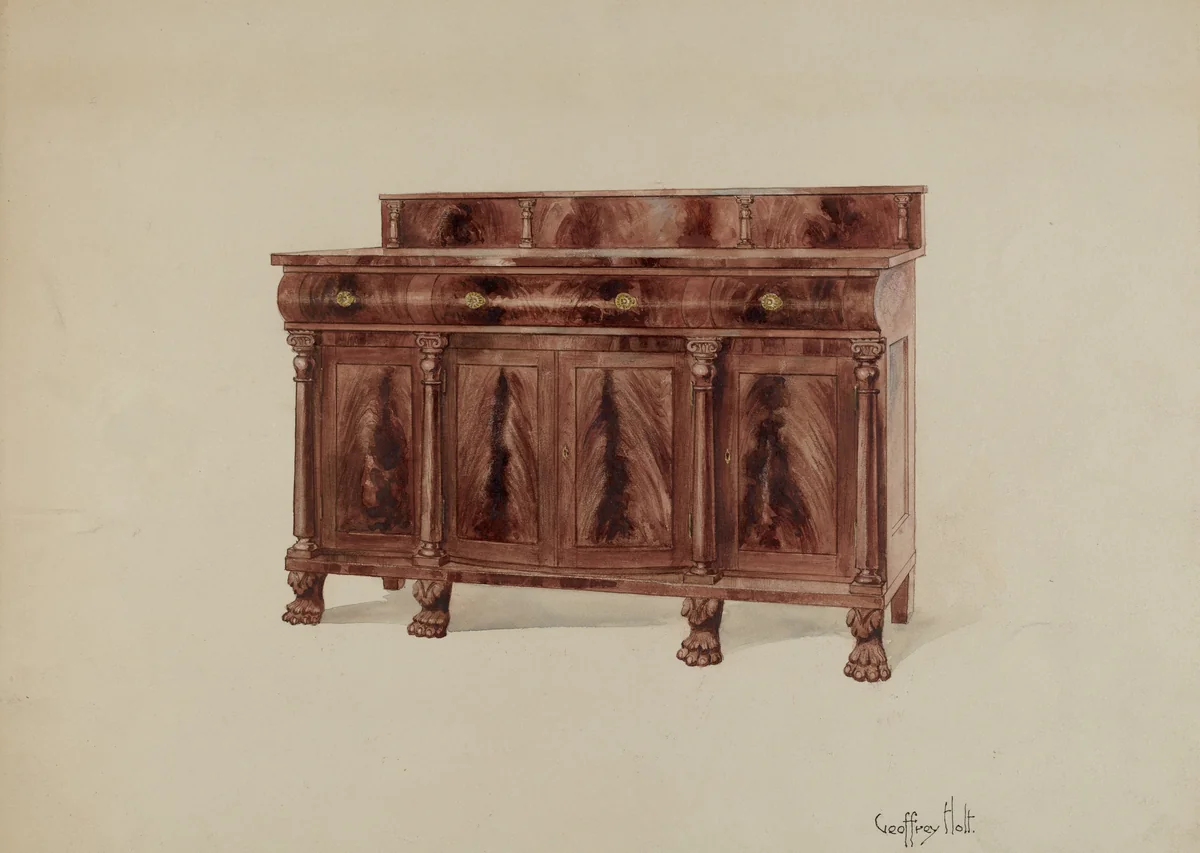 Sideboard, Mahogany by Geoffrey Holt, index of american design, 1937