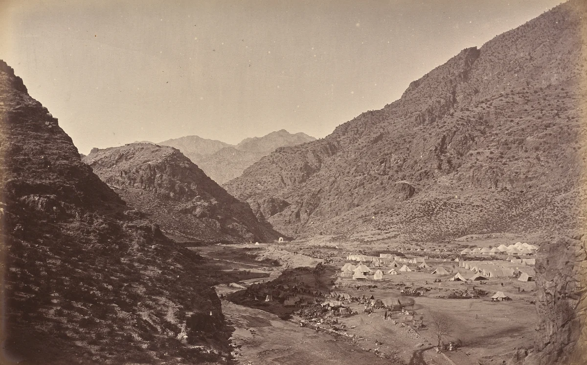 Ali Musjid and Camp by John Burke, photograph, 1878-1880