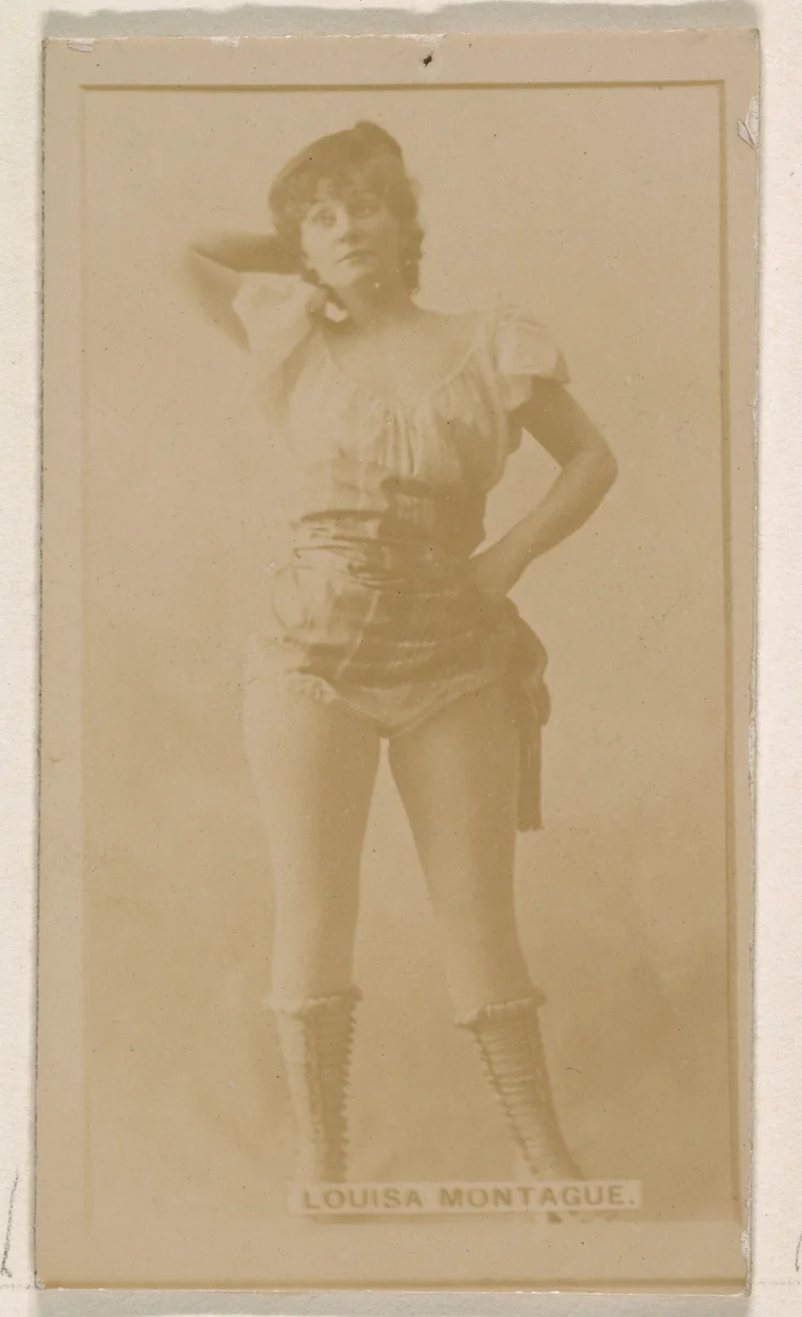 Louise Montague, from the Actresses series (N245) issued by Kinney Brothers to promote Sweet Caporal Cigarettes by Kinney Brothers Tobacco Company, photograph, 1890
