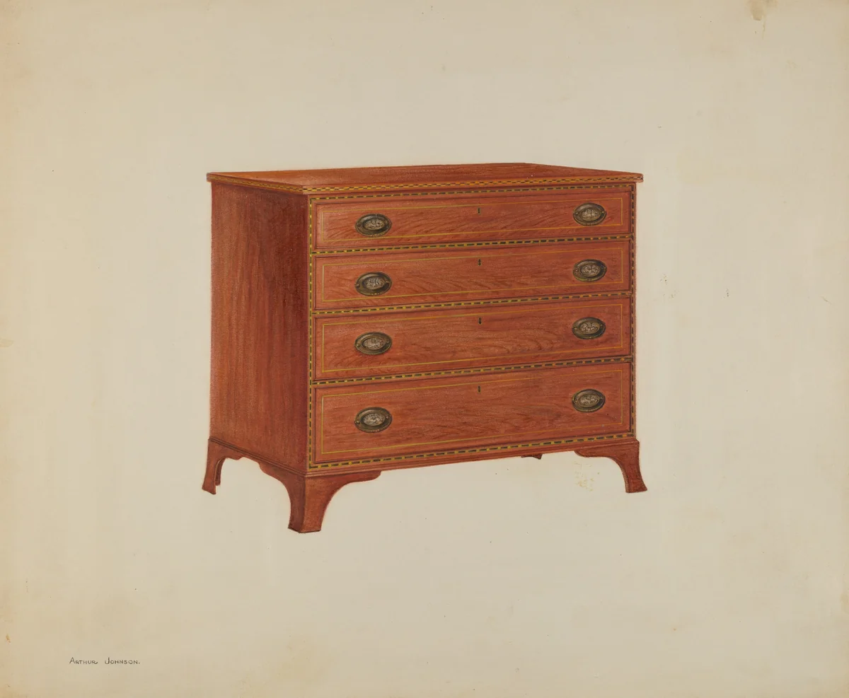 Chest of Drawers by Arthur Johnson, index of american design, 1938