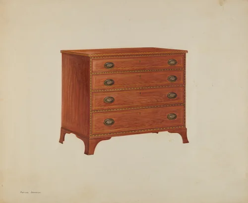 Chest of Drawers by Arthur Johnson, index of american design, 1938