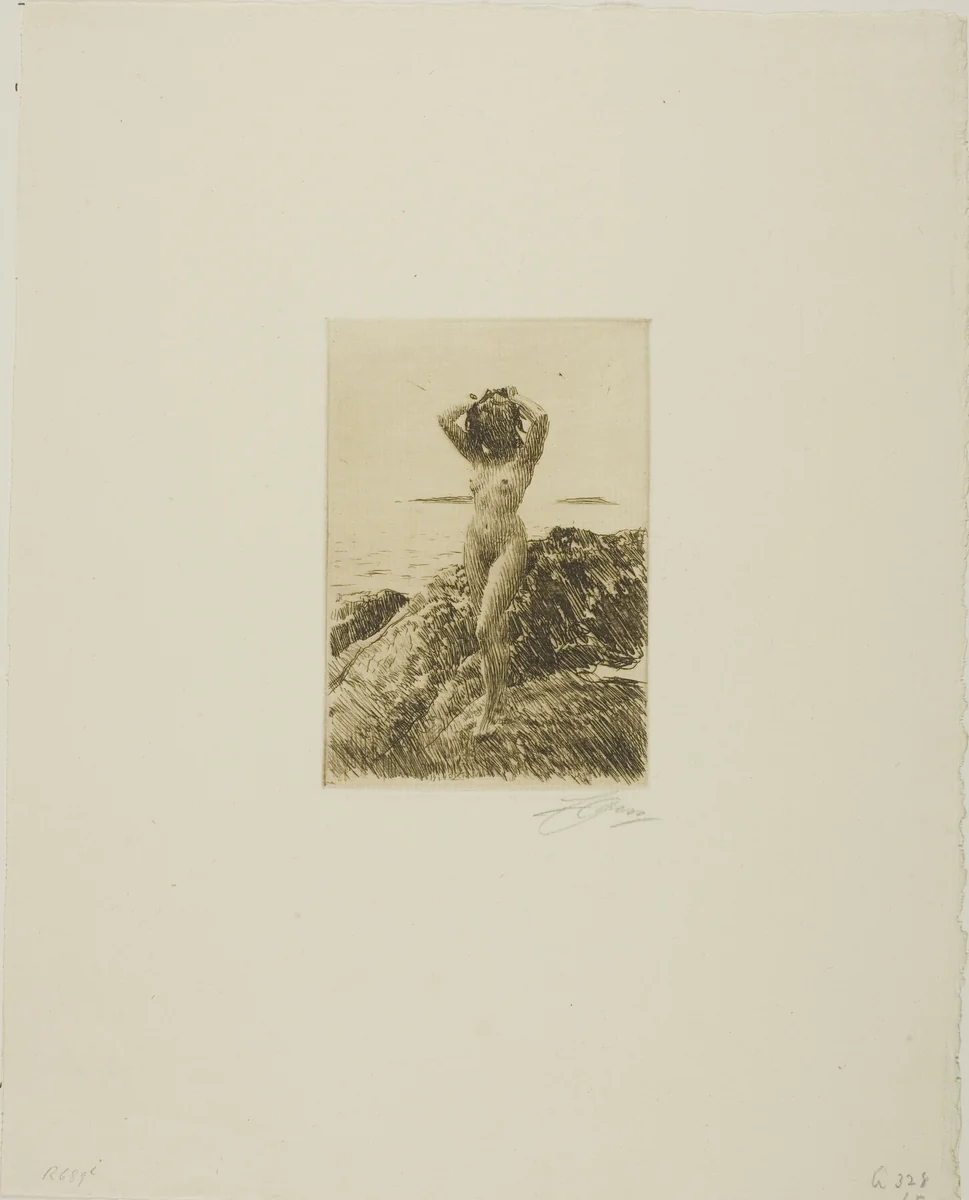 Hårtång (Seawood-wreath) by Anders Zorn, print, 1914