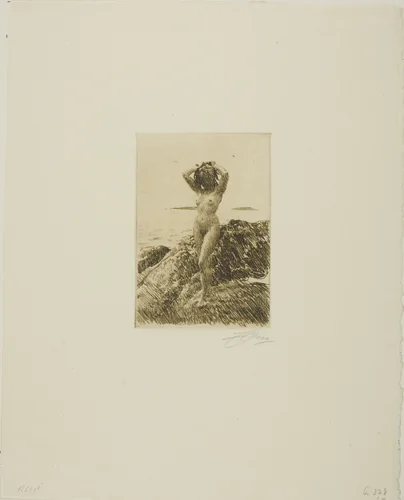 Hårtång (Seawood-wreath) by Anders Zorn, print, 1914