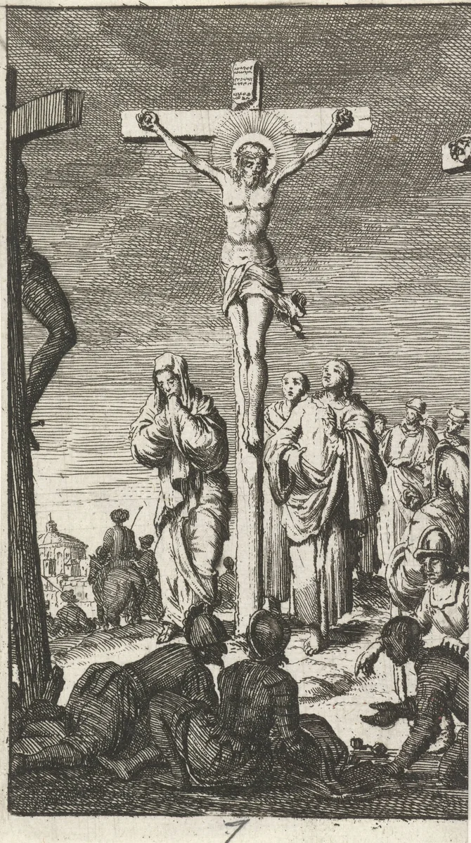Kruisiging van Christus by anonymous, print, 1681-1762