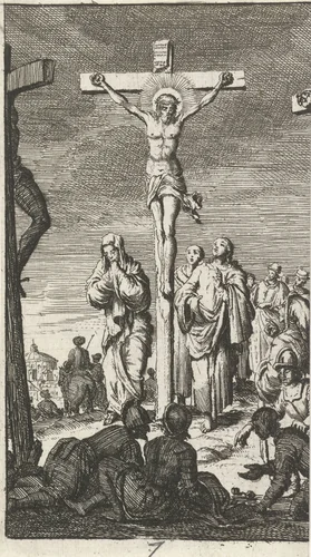 Kruisiging van Christus by anonymous, print, 1681-1762