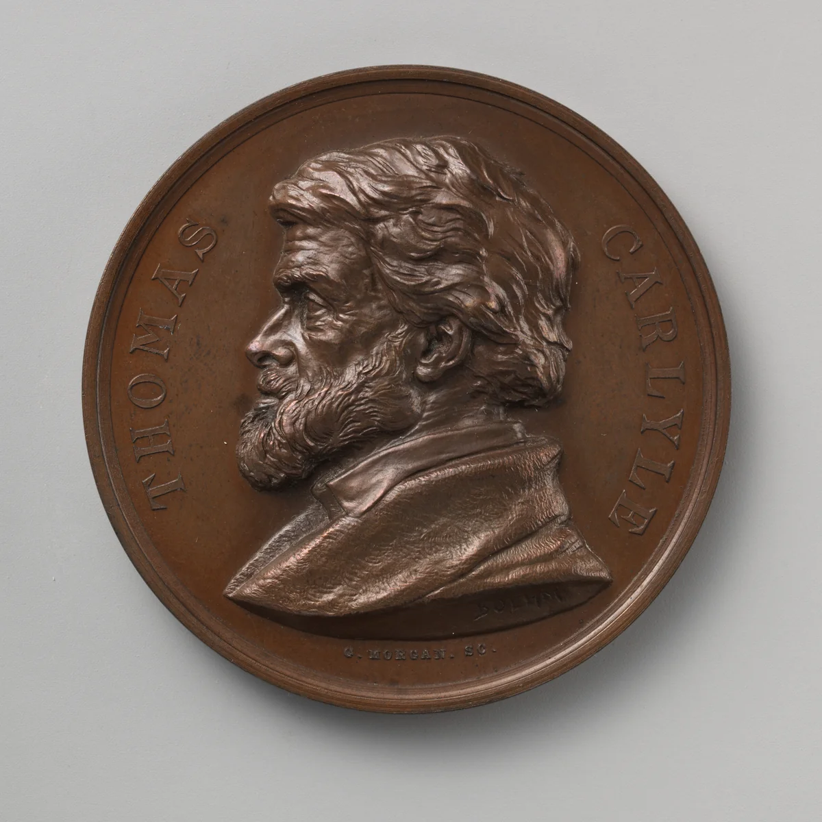 In Honor of Thomas Carlyle's 80th birthday, 1875 by Joseph Edgar Boehm, metalwork, 1875